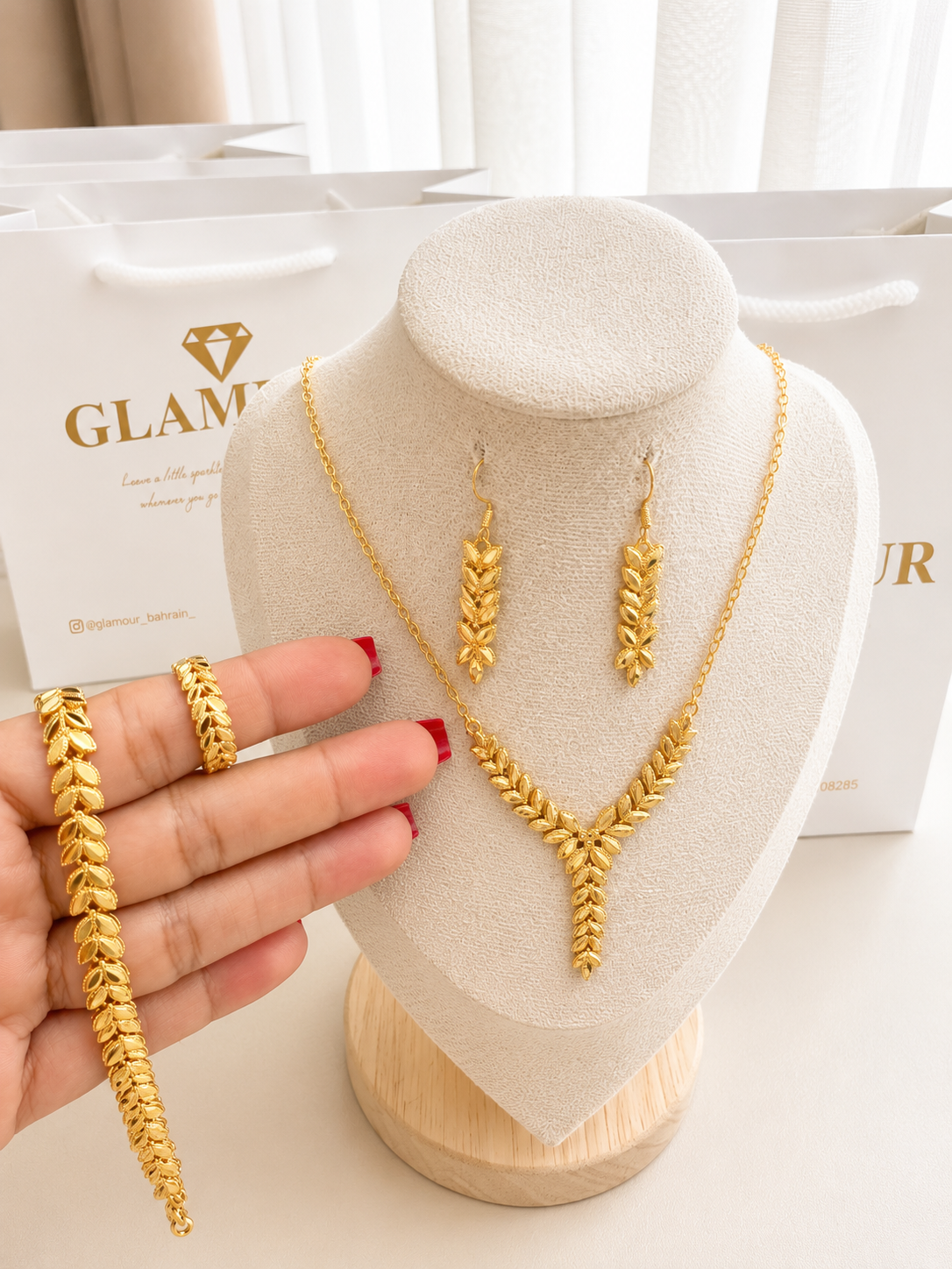 Leaf 22K gold plated full set