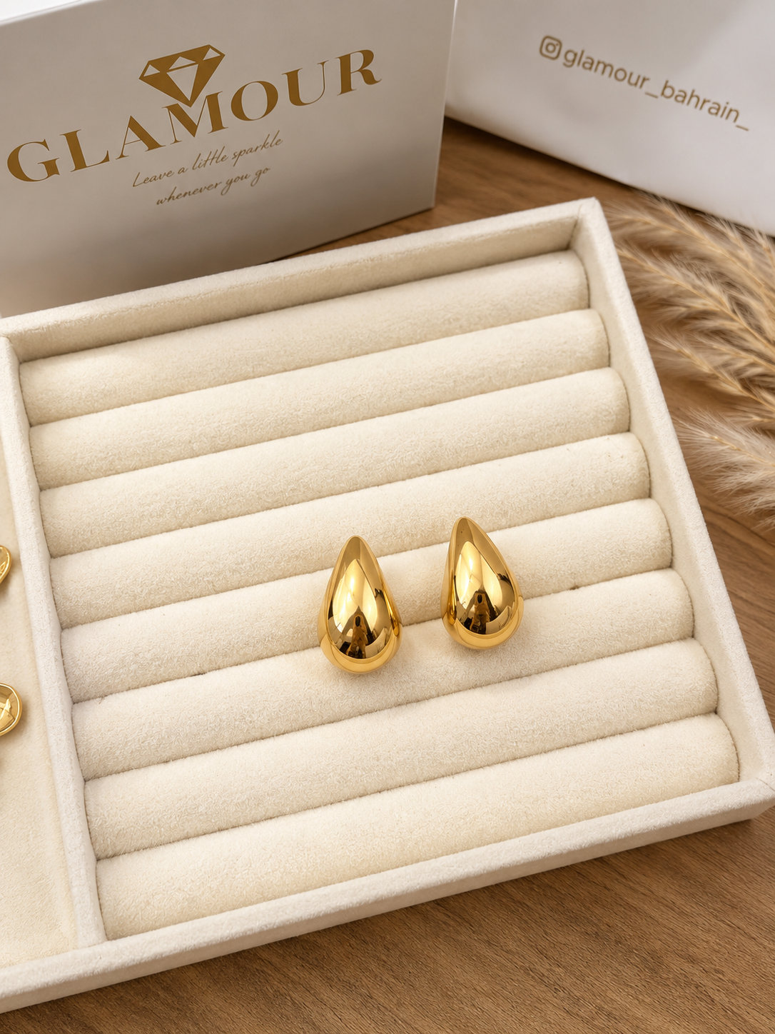 18K gold plated drop earrings