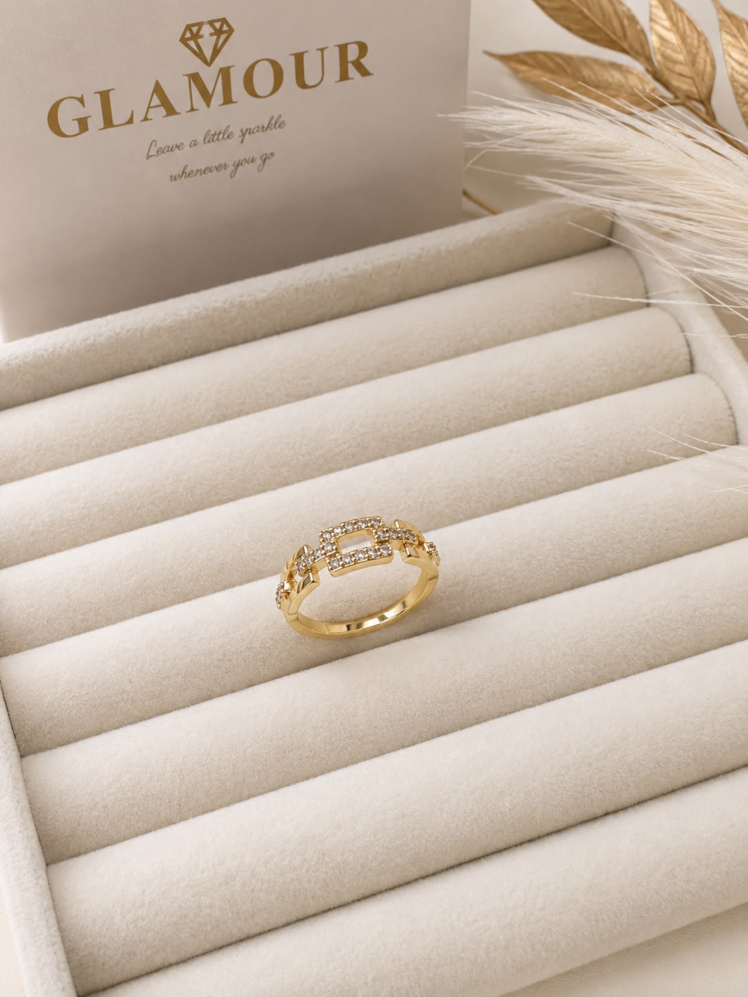 ZIRCON GOLD PLATED RING