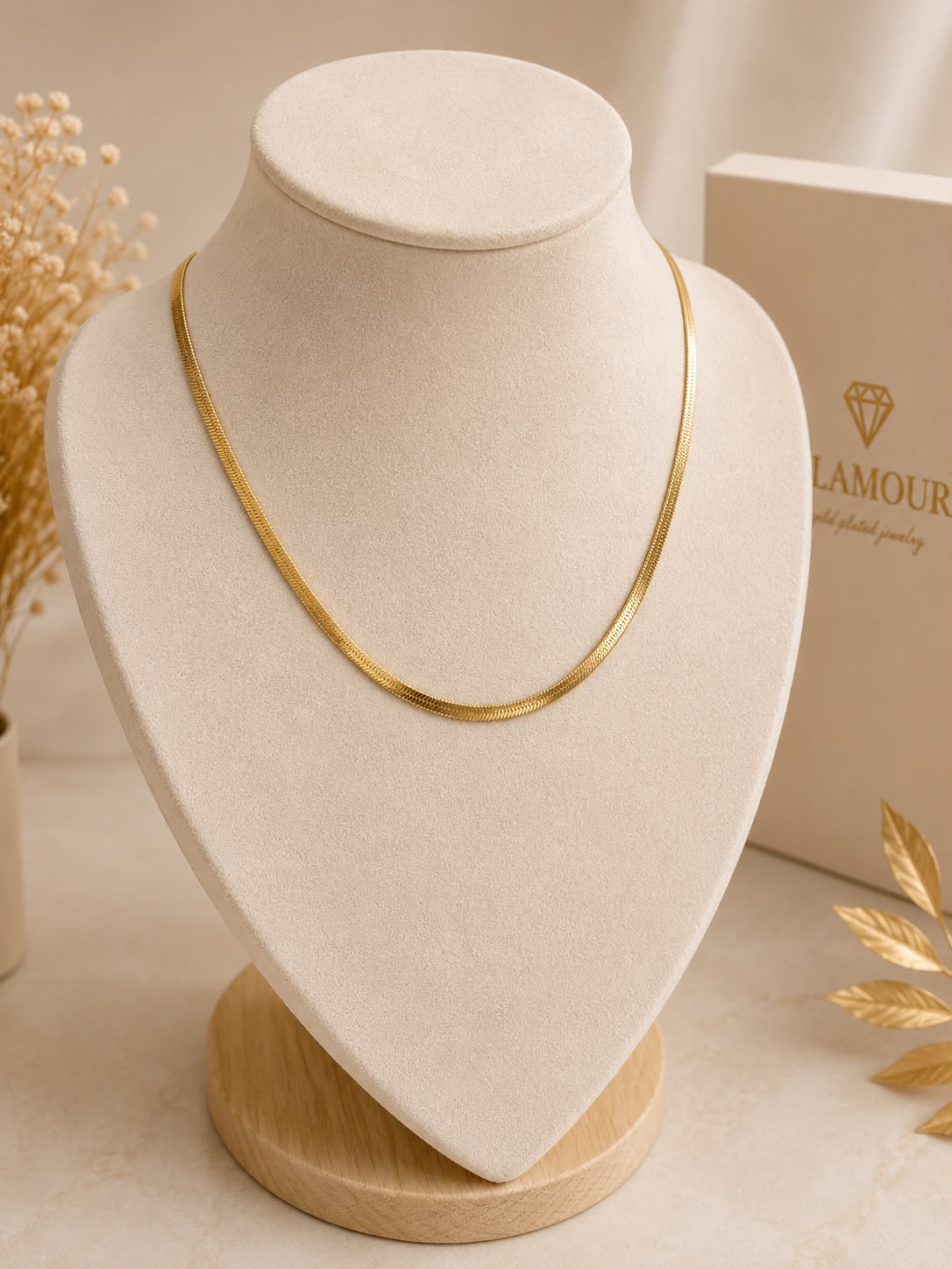 18K GOLD PLATED STAINLESS STEEL SMACKE NECKLACE