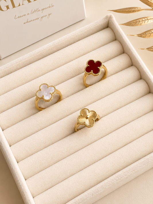 18K gold plated van cleef RING