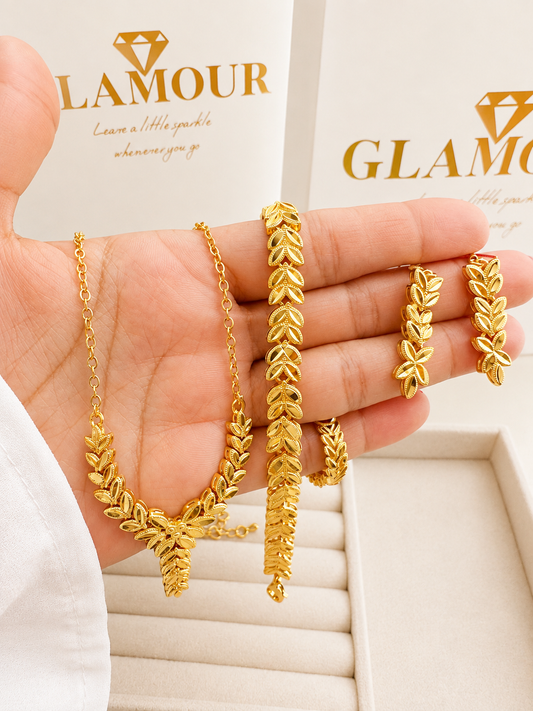 Leaf 22K gold plated full set