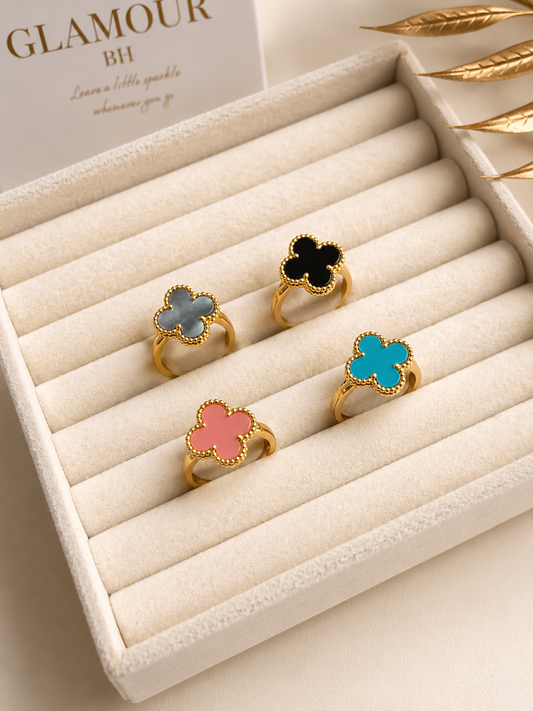 18K gold plated van cleef RING