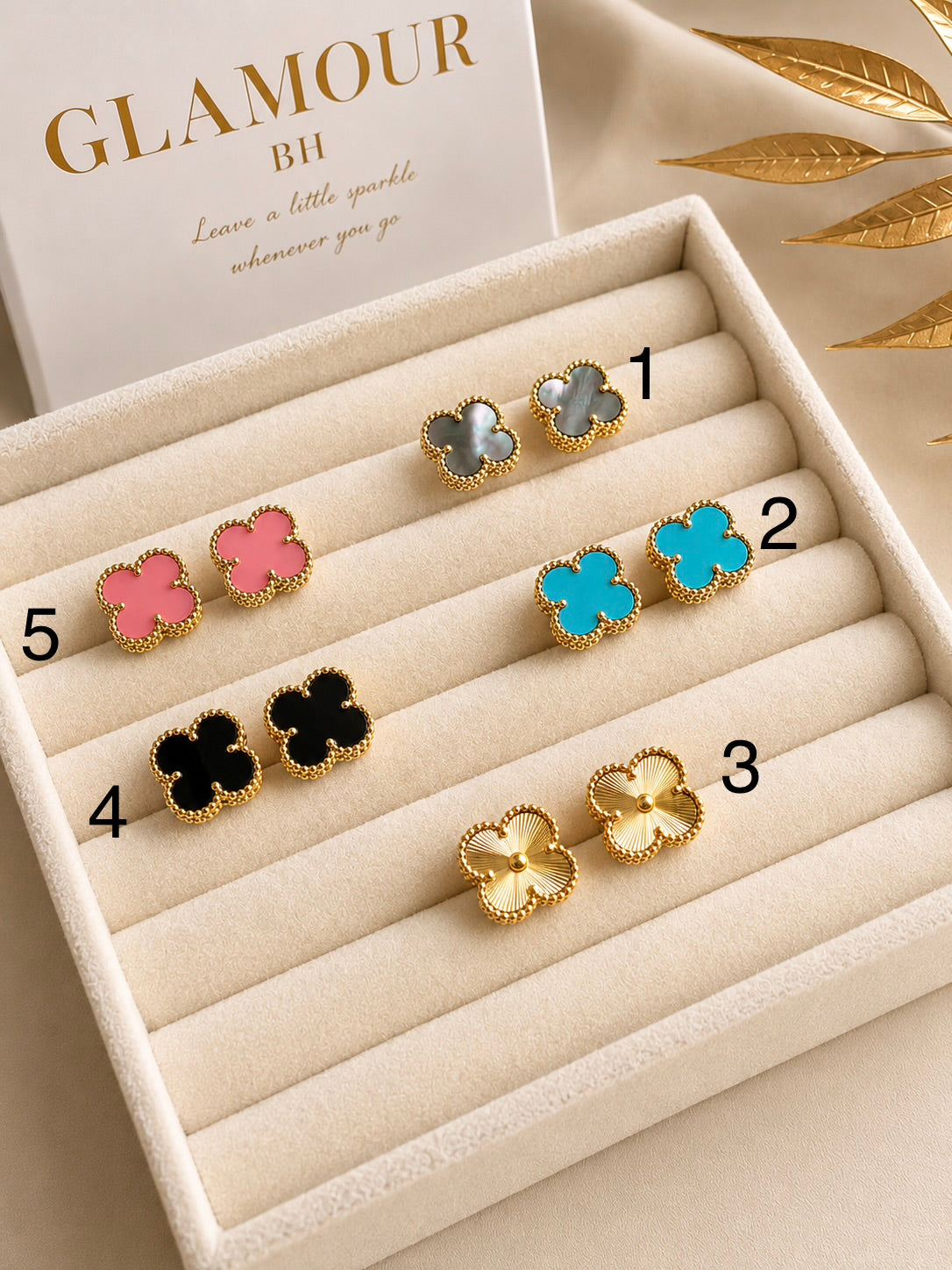 18K gold plated van cleef earrings