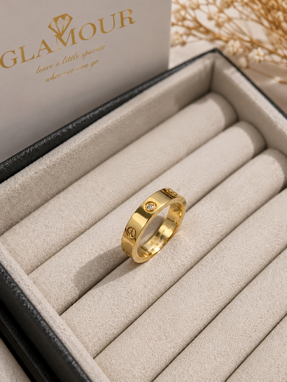 18K gold plated cartier love ring