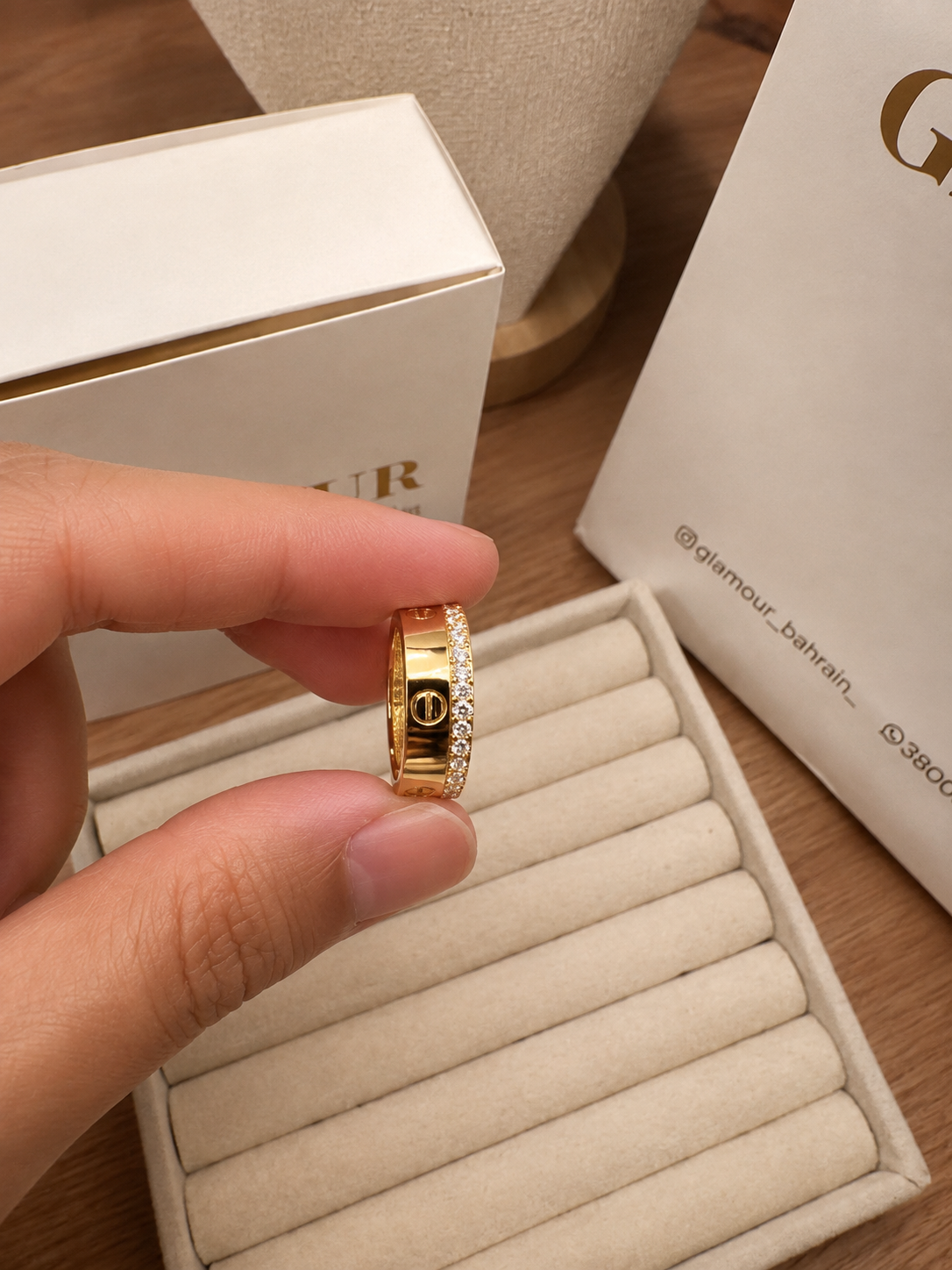 22 k gold plated love ring