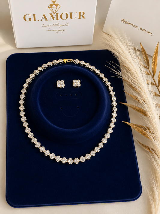 ZIRCONS GOLD COLOR VAN CLEEF SET