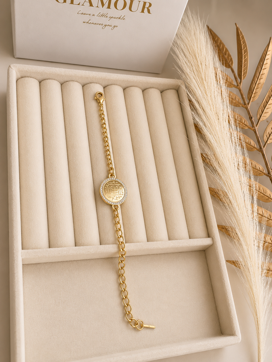 18 GOLD PLATED BRACELET ماشاءالله