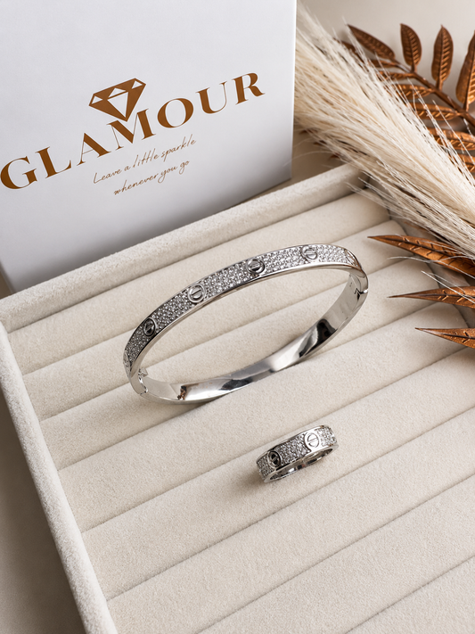 CARTIER SILVER ZIRCON SET