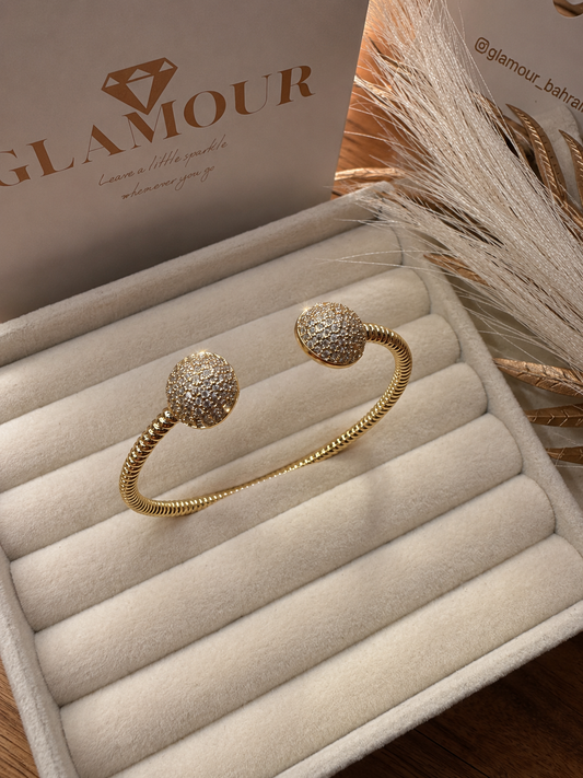 DOUBLE BALL BRACELET WITH ZIRCON