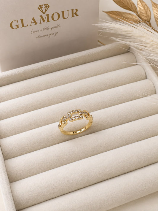 ZIRCON GOLD PLATED RING