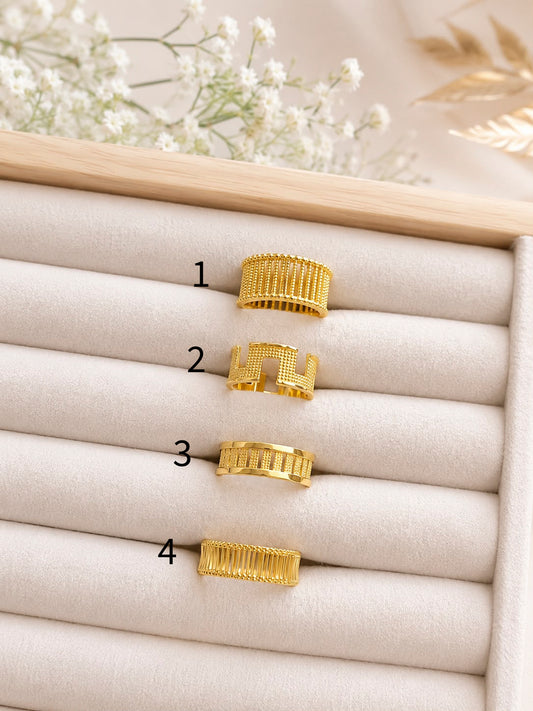 18K Gold plated rings