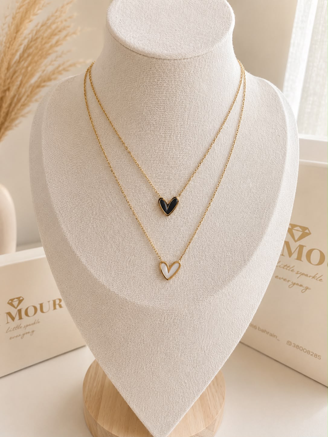 18K GOLD PLATED STAINLESS STEEL HEART SHAPE NECKLACE