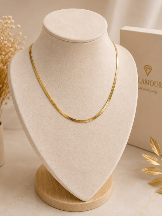 18K GOLD PLATED STAINLESS STEEL SMACKE NECKLACE
